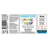 Hobbytime 373 18 ml. FS30108, RAL8011, Ceviz Kahve (Flat Brown), Akrilik Model Boyası