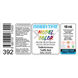Hobbytime 392 18 ml. RAL3020, Trafik Kırmızısı (Traffic Red), Akrilik Model Boyası
