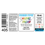 Hobbytime 405 18 ml. Açık Yeşil Light Green), Akrilik Model Boyası