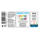 Hobbytime 411 18 ml. FS36622, Kamuflaj Gri (SEA Cam.Grey), Akrilik Model Boyası