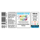 Hobbytime 551 100 ml. Fırça için Boya İnceltici (Thinner)