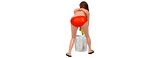 American Diorama AD76364 1/24 Ölçek Araba Yıkayan Bikinili Kız (Cindy) Sergilemeye Hazır Plastik Figürü with water bucket