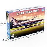 Trumpeter 02840 1/48 F-100F Super Sabre Savaş Uçağı Demonte Plastik Maketi