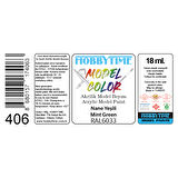Hobbytime 406 18 ml. RAL6033 Nane Yeşili ( Mint Green), Akrilik Model Boyası