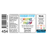 Hobbytime 454 18 ml. RAL3033 Alev Kırmızı (Flame Red) Akrilik Model Boyası