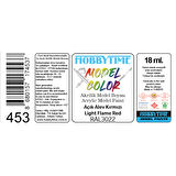 Hobbytime 453 18 ml. RAL3022 Açık Alev Kırmızı (Light Flame Red) Akrilik Model Boyası