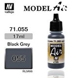 Vallejo 71055 17 ml. Black Gray RLM66, Model Air Serisi Model Boyası