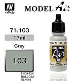 Vallejo 71103 17 ml. Gray Blue RLM84, Model Air Serisi Model Boyası