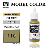 Vallejo 70882 17 ml. (118) Middlestone-Matt, Model Color Serisi Model Boyası