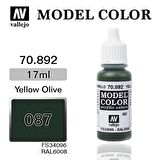 Vallejo 70892 17 ml. (87) Yellow Olive-Matt, Model Color Serisi Model Boyası