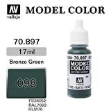 Vallejo 70897 17 ml. (98) Bronze Green-Matt, Model Color Serisi Model Boyası