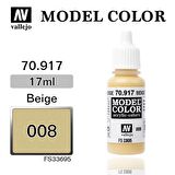Vallejo 70917 17 ml. (8) Beige-Matt, Model Color Serisi Model Boyası