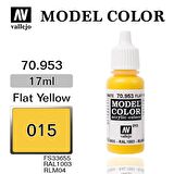 Vallejo 70953 17 ml. (15) Flat Yellow-Matt, Model Color Serisi Model Boyası