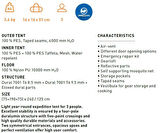 Trimm Apolom-D 3 Kişilik 4 Mevsim Çadır