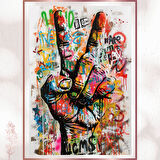 Graffiti Barış Eli - Renkli Sokak Sanatı Poster