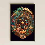 UV Baskılı Mandala Tablo - Masalsı Yolculuk
