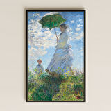 Claude Monet - Şemsiyeli Kadın UV Baskı Tablo