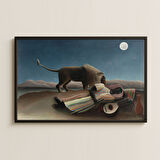 Henri Rousseau Uyuyan Çingene UV Baskı Tablo