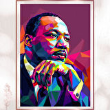 Geometrik Lider Portresi - Renkli WPAP Sanat Posteri
