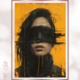 Susturulmuş Bakışlar - Soyut Duygusal Portre Poster