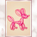 Pembe Balon Köpek - Modern Pop Art Poster