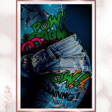 Boom Denim - Çizgi Roman Temalı Pop Art Poster
