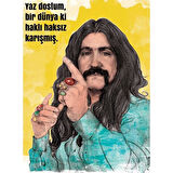 Barış Manço Yaz Dostum Ahşap Retro Vintage Poster