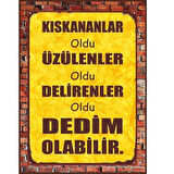 Dedim Olabilir Ahşap Retro Vintage Poster