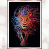 Neon Aslan - Enerji Akımı Modern Sanat Posteri