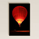 Gece Yanan Balon UV Baskılı Dikey Atmosferik Tablo