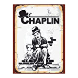 Charlie Chaplin Retro Tablo | Siyah Beyaz Klasik Poster