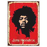 Jimi Hendrix Silüet Temalı Ahşap Retro Poster Tablo