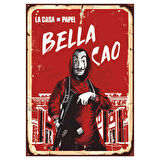La Casa de Papel Bella Ciao Temalı Ahşap Retro Poster Tablo