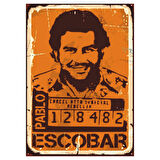 Pablo Escobar Retro Ahşap Tablo - Nostaljik Poster Tasarımı