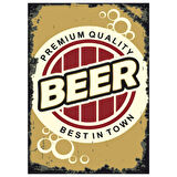 Beer Retro Ahşap Tablo - Premium Kalite Bira Temalı Vintage Poster