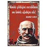 Ramiz Dayı Retro Ahşap Tablo - Efsane Replikli Nostaljik Tasarım