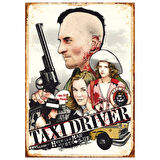 Taxi Driver Retro Ahşap Tablo - Travis Bickle ve Kült Film Temalı Tasarım