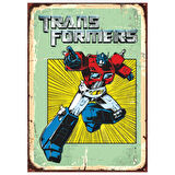 Transformers Optimus Prime Retro Ahşap Tablo - Çizgi Film Temalı Koleksiyon Afişi
