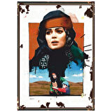 Anadolu Kadını Temalı Retro Ahşap Tablo – Güçlü Kadın Portresi & Sinema Estetiği