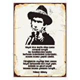 Yılmaz Güney Sözlü Retro Ahşap Tablo – Hayat ve Sevgili Temalı Duygusal Tasarım