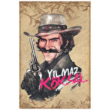 Yılmaz Köksal Western Retro Tablo – Cowboy Temalı Ahşap Dekor