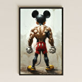 Kaslı Mickey Mouse Tasarımlı Şeffaf Pleksi Tablo