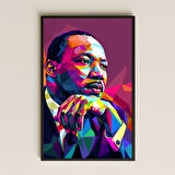 Martin Luther King Jr. Pop-Art Tasarımlı Şeffaf Pleksi Tablo