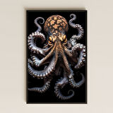 Yüksek Detaylı Ahtapot Tasarımlı Şeffaf Pleksi Tablo