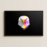 Geometrik Kartal Baş Figürü Dijital Sanat Pleksi Tablo