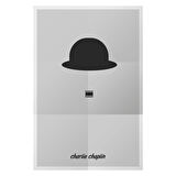 Charlie Chaplin Minimal Tasarım Retro MDF Tablo