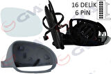 DIŞ DİKİZ AYNASI SAĞ GOLF 03 ELEKTRİKLİ ISITMALI SİNYALLİ ASTARLI KONVEKS 6 FİŞ VM-197EHPR