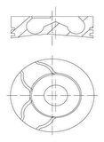 MOTOR PISTON SEGMAN 76.00mm 1.00 CLIO KANGOO 1.5 DCI K9K 26 PIM / 0.20 KISA