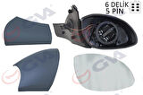 DIŞ DİKİZ AYNASI SAĞ VECTRA B 96 ELEKTRİKLİ ISITMALI KONVEKS 5 FİŞ VM-166EHR 1428718
