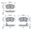 ÖN FREN BALATA HYUNDAI ACCENT BLUE 1.4L 1.6L benzinli 10- 1.6L CRDi dizel 10- / ELANTRA 1.6L D4FB G4FG 6 vites 16- / KIA RIO 1.4L D4FC 11-